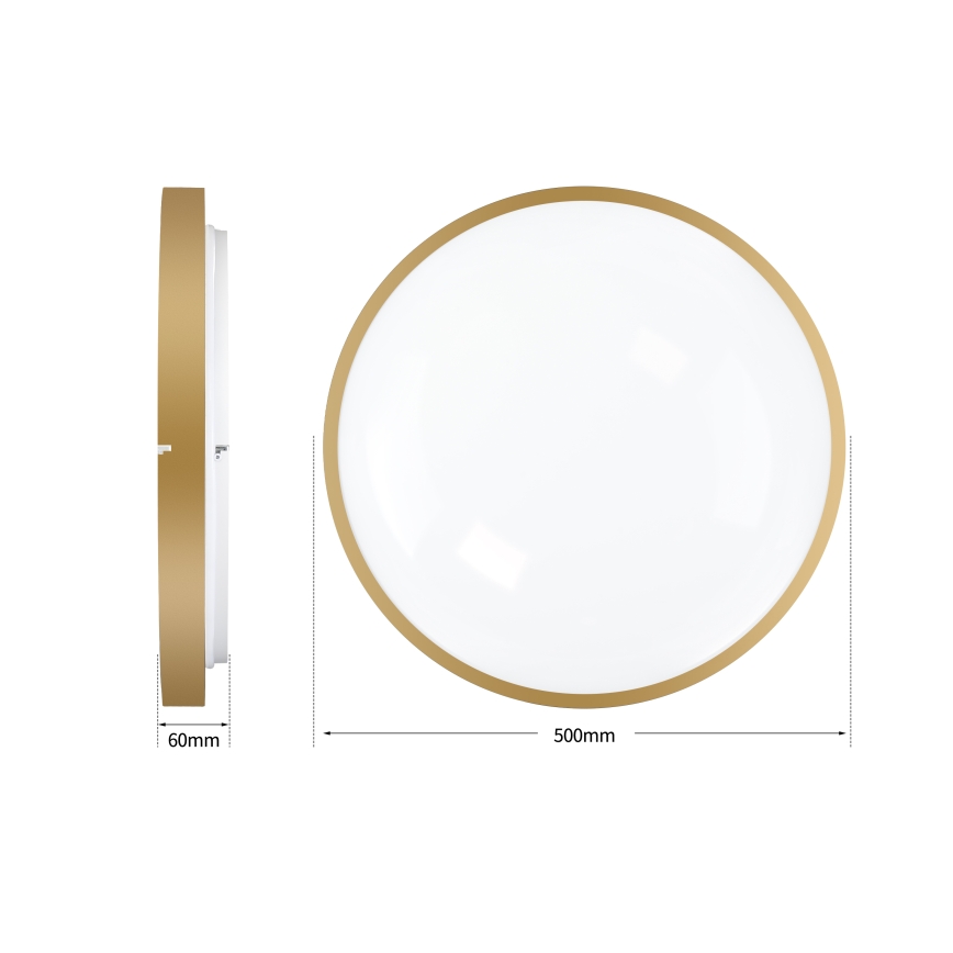 Brilagi - Dimējams LED griestu gaismeklis GLASS POOL DOUBLE LED/60W/230V 3000-6000K 50 cm zelta + tālvadības pults