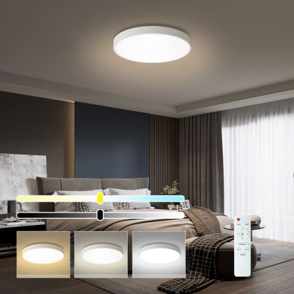 Brilagi - LED dimējams griestu gaismeklis POOL LED/60W/230V 3000-6000K diam. 60 cm balts + tālvadības pults