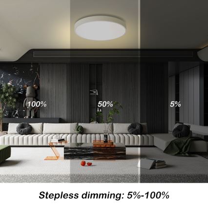 Brilagi - LED dimējams griestu gaismeklis POOL LED/60W/230V 3000-6000K diam. 60 cm balts + tālvadības pults