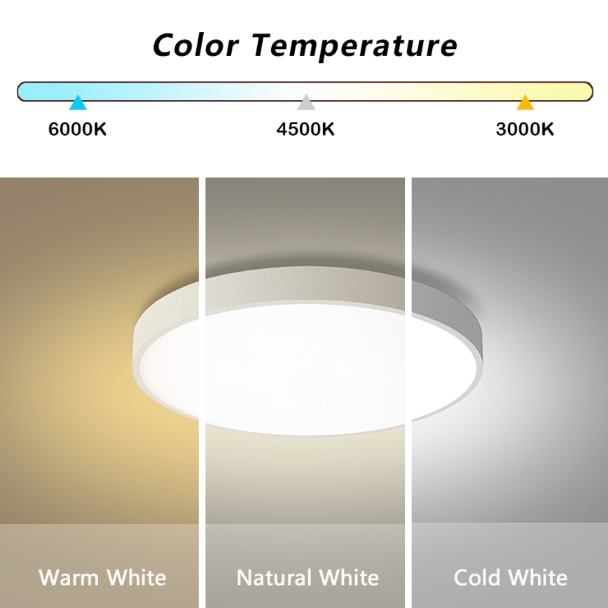 Brilagi - LED dimējams griestu gaismeklis POOL LED/60W/230V 3000-6000K diam. 60 cm balts + tālvadības pults