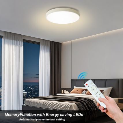 Brilagi - LED dimējams griestu gaismeklis POOL LED/60W/230V 3000-6000K diam. 60 cm balts + tālvadības pults