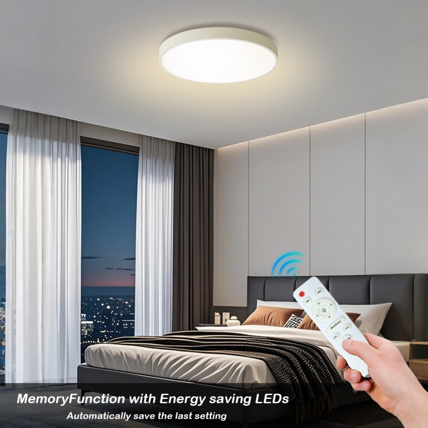 Brilagi - LED dimējams griestu gaismeklis POOL LED/60W/230V 3000-6000K diam. 60 cm balts + tālvadības pults