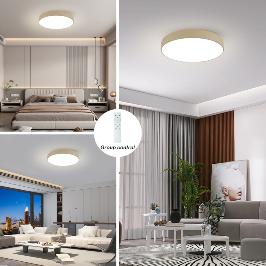 Brilagi - Regulējama LED griestu lampa POOL SMART LED/100W/230V 3000-6000K 80 cm bēša Wi-Fi Tuya + tālvadība
