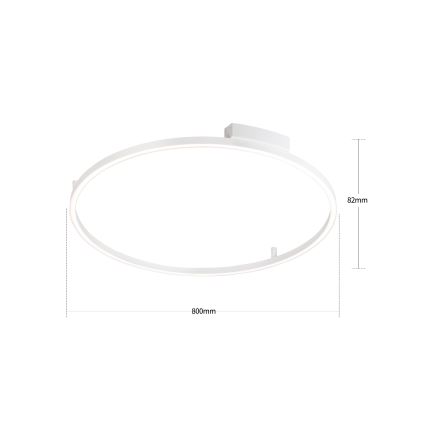 Brilagi - PORTOFINO LED griestu lampa ar regulējamu spilgtumu, 60W, 230V, 3000–6000K, Ø 80 cm, balta + tālvadības pults