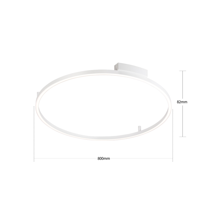 Brilagi - PORTOFINO LED griestu lampa ar regulējamu spilgtumu, 60W, 230V, 3000–6000K, Ø 80 cm, balta + tālvadības pults
