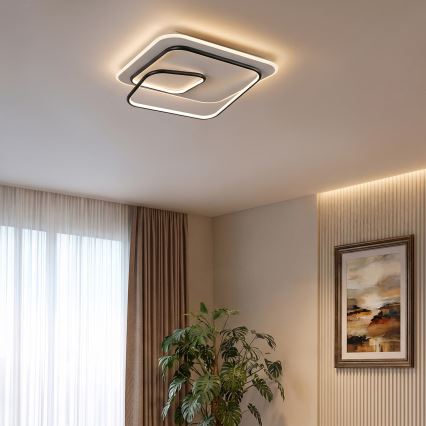 BRILAGI - LED aptumšojama griestu lampa FLARE LED/81W/230V 3000-6000K 50x50 cm balta/melna + tālvadība