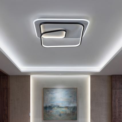 BRILAGI - LED aptumšojama griestu lampa FLARE LED/81W/230V 3000-6000K 50x50 cm balta/melna + tālvadība