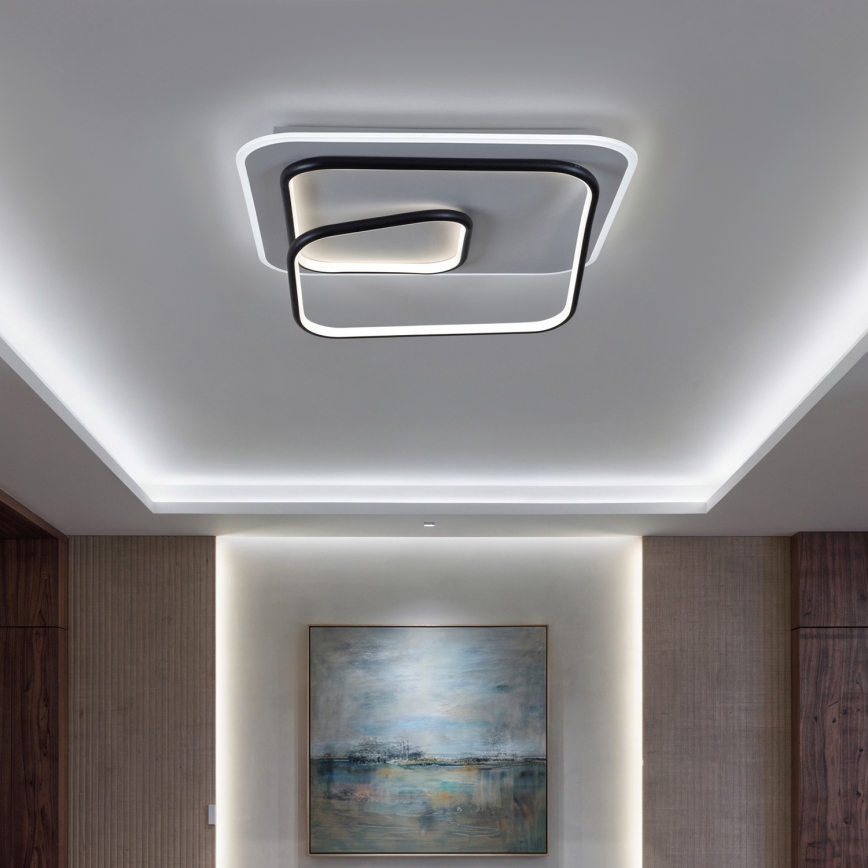 BRILAGI - LED aptumšojama griestu lampa FLARE LED/81W/230V 3000-6000K 50x50 cm balta/melna + tālvadība