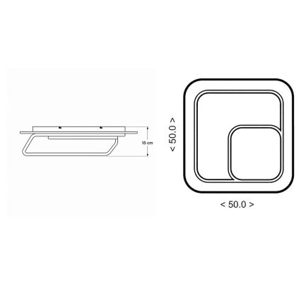 BRILAGI - LED aptumšojama griestu lampa FLARE LED/81W/230V 3000-6000K 50x50 cm balta/melna + tālvadība