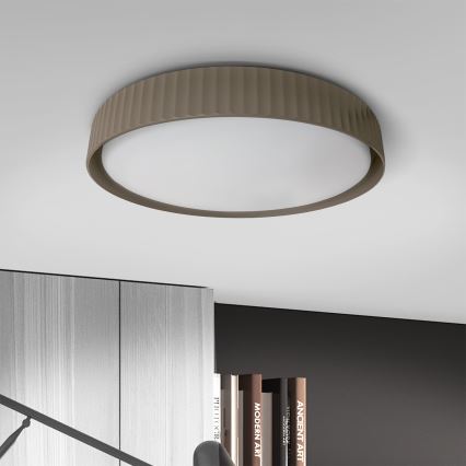 Brilagi - LUCIA LED griestu gaismeklis ar regulējamu spilgtumu LED/48W/230V 3000-6500K Ø41 cm taupe + tālvadība