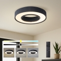 Brilagi - Dimējams LED griestu gaismeklis LUMIX LED/48W/230V 3000-6000K melns Ø 50 cm + ar tālvadības pulti