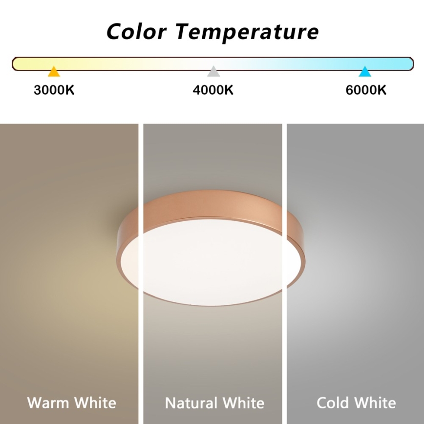 BRILAGI - Dimmējams POOL LED griestu gaismeklis LED/36W/230V 3000-6000K Ø 30 cm bronzas krāsā + tālvadības pults