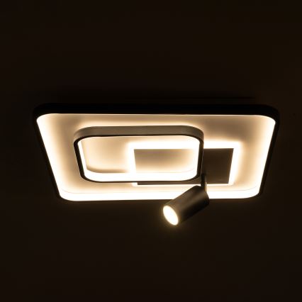 BRILAGI - Regulējams LED griestu gaismeklis UNITY LED/75W/230V + 1xGU10/3W 3000-6000K 50x50 cm balts/melns + ar tālvadības pulti