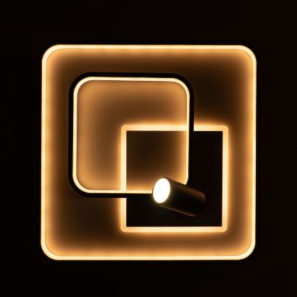BRILAGI - Regulējams LED griestu gaismeklis UNITY LED/75W/230V + 1xGU10/3W 3000-6000K 50x50 cm balts/melns + ar tālvadības pulti