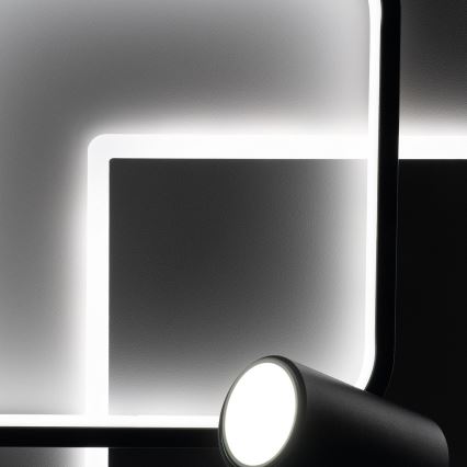 BRILAGI - Regulējams LED griestu gaismeklis UNITY LED/75W/230V + 1xGU10/3W 3000-6000K 50x50 cm balts/melns + ar tālvadības pulti