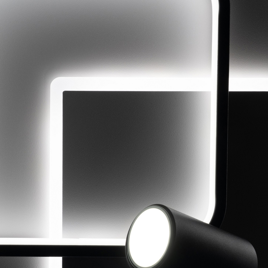 BRILAGI - Regulējams LED griestu gaismeklis UNITY LED/75W/230V + 1xGU10/3W 3000-6000K 50x50 cm balts/melns + ar tālvadības pulti