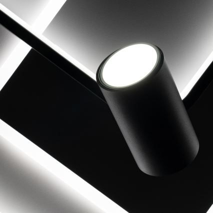 BRILAGI - Regulējams LED griestu gaismeklis UNITY LED/75W/230V + 1xGU10/3W 3000-6000K 50x50 cm balts/melns + ar tālvadības pulti