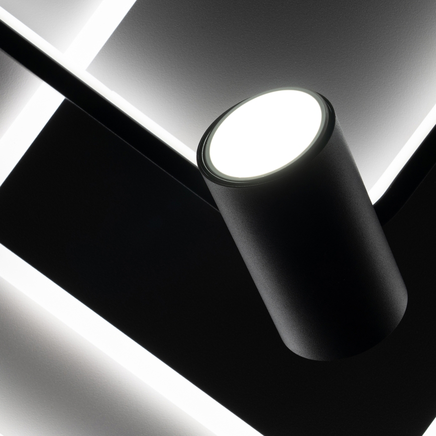 BRILAGI - Regulējams LED griestu gaismeklis UNITY LED/75W/230V + 1xGU10/3W 3000-6000K 50x50 cm balts/melns + ar tālvadības pulti