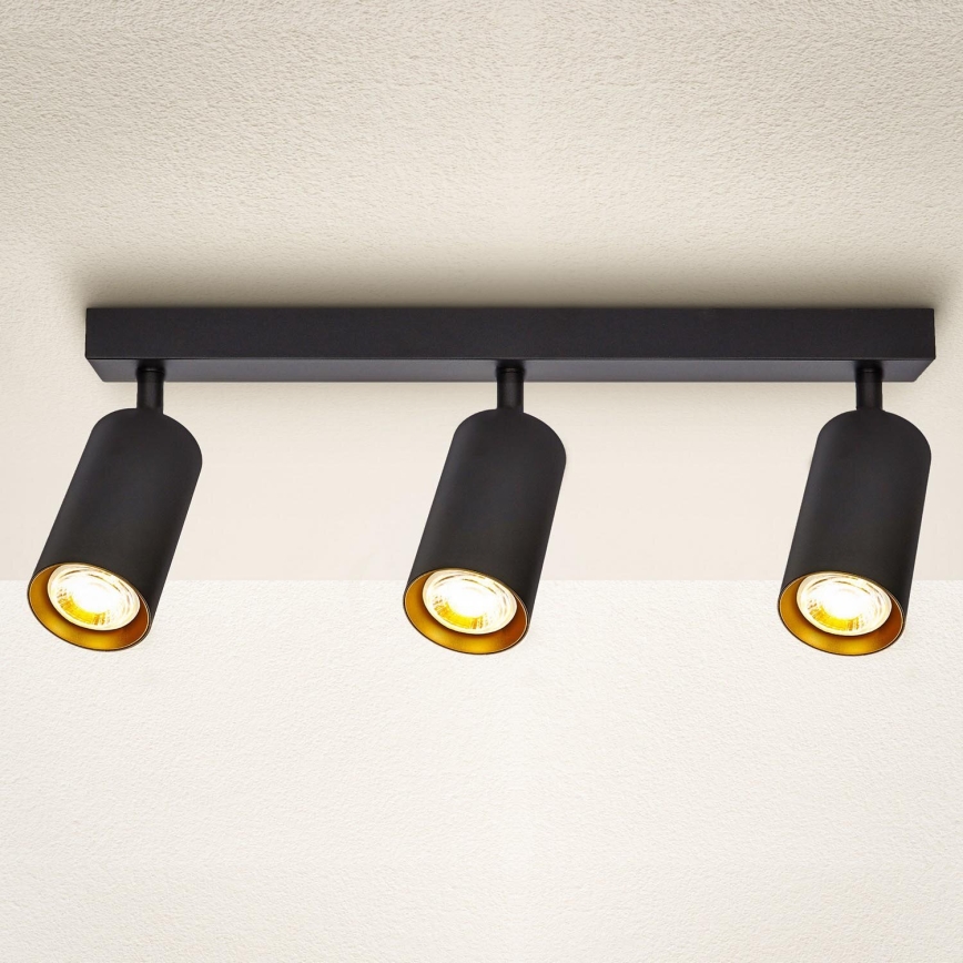 Brilagi - Dimējams LED spotgaismeklis SELE 3xGU10/6,5W/230V 2700-6500K melna/zelta