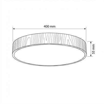 Brilagi - LED aptumšojama griestu lampa POOL LED/50W/230V 3000-6000K Ø 40 cm koka dekors + tālvadības pults