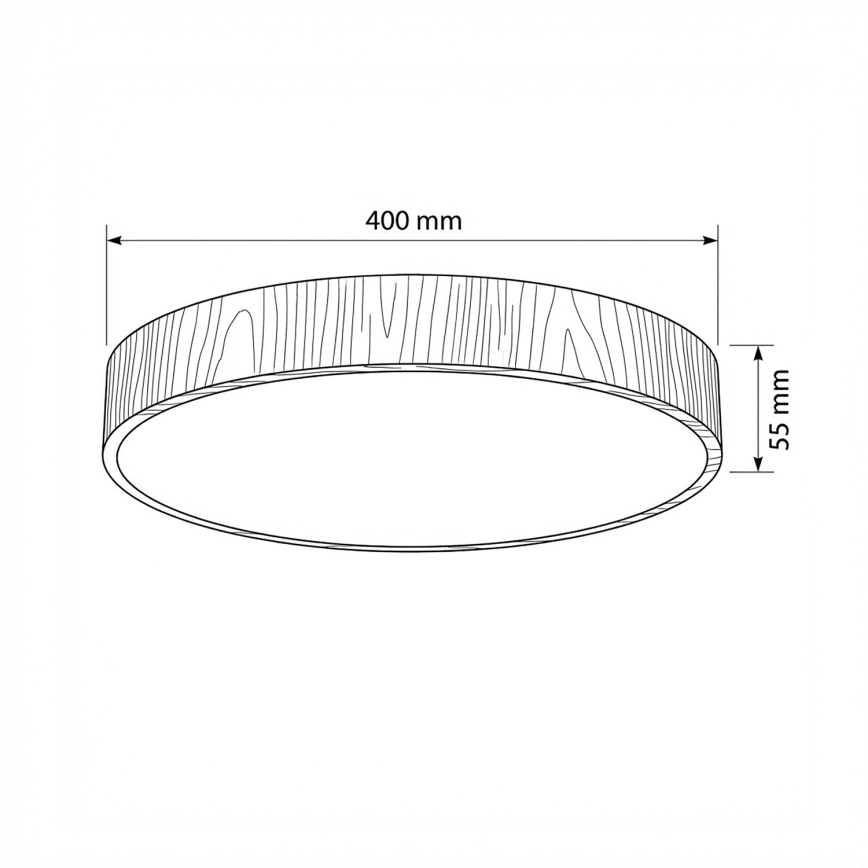 Brilagi - LED aptumšojama griestu lampa POOL LED/50W/230V 3000-6000K Ø 40 cm koka dekors + tālvadības pults