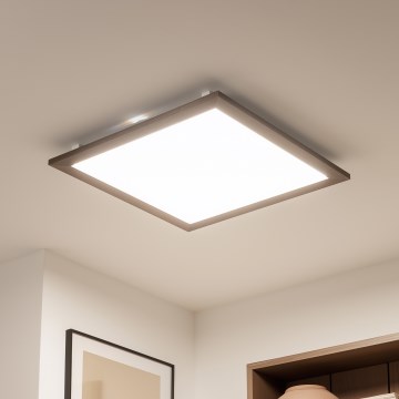 Brilagi - Dimmējama LED griestu lampa SLIMFRAME WOOD LED/58W/230V 64x64 cm 3000-6000K tumši brūna + ar tālvadības pulti