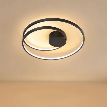 Brilagi - LED aptumšojama griestu lampa TWISTER LED/48W/230V 3000–6000K Ø 50 cm melna + tālvadības pults