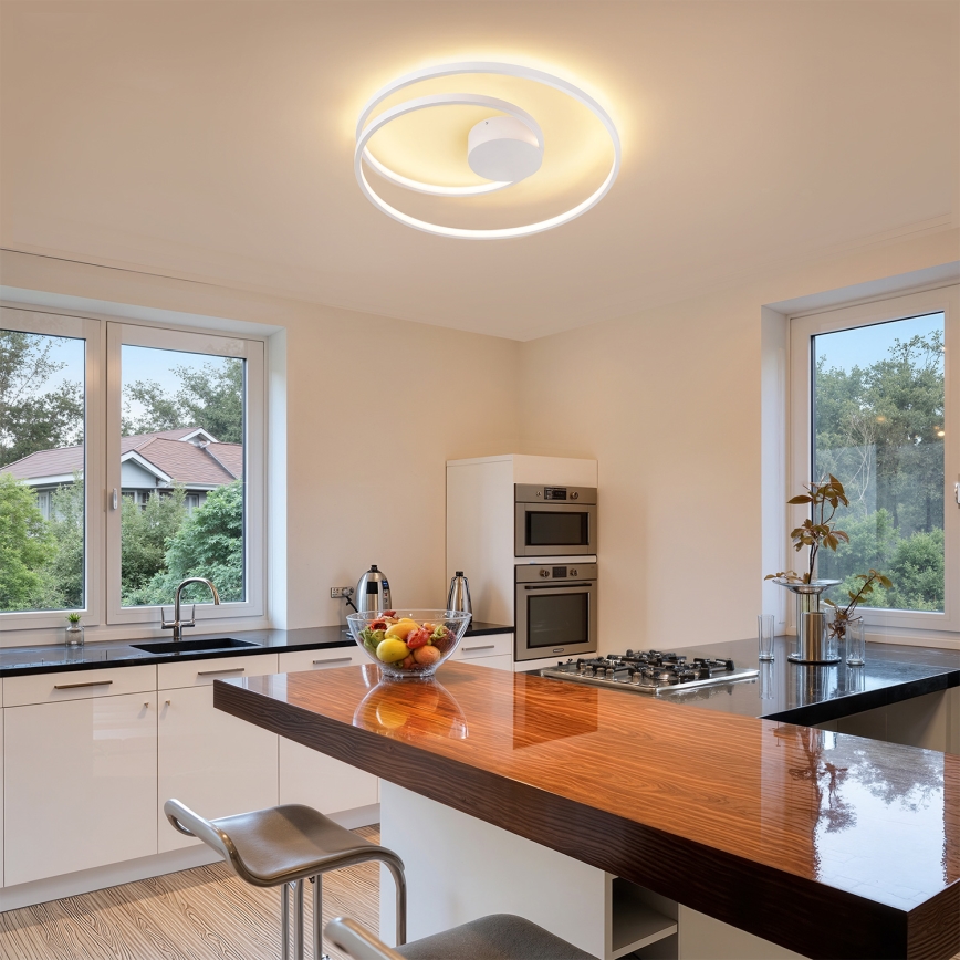 Brilagi - LED regulējama griestu lampa TWISTER LED/48W/230V 3000-6000K Ø 50 cm balta + tālvadība