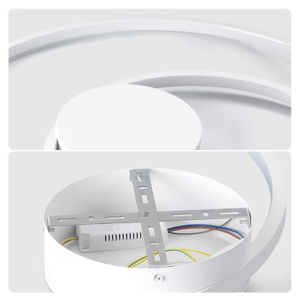 Brilagi - LED regulējama griestu lampa TWISTER LED/48W/230V 3000-6000K Ø 50 cm balta + tālvadība