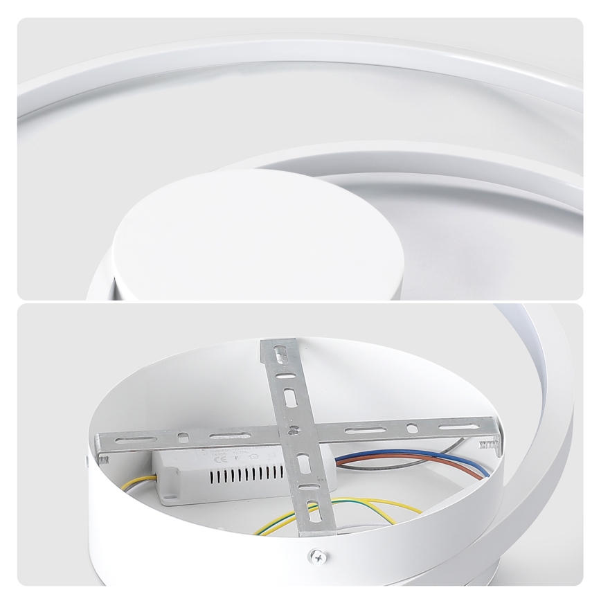 Brilagi - LED regulējama griestu lampa TWISTER LED/48W/230V 3000-6000K Ø 50 cm balta + tālvadība