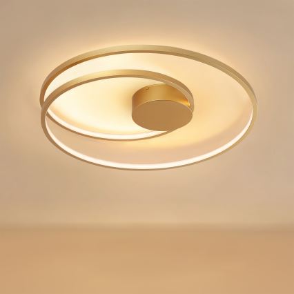 Brilagi - LED griestu lukturis TWISTER ar regulējamu spilgtumu LED/75W/230V 3000–6000K Ø 70 cm zelta + tālvadības pults
