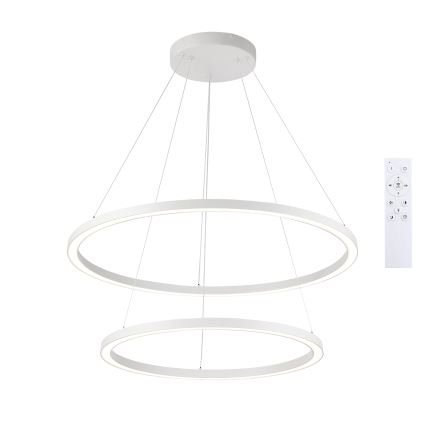 Brilagi - regulējama LED lustra uz troses PORTOFINO LED/98W/230V 3000-6000K Ø 80 cm balta + tālvadības pults