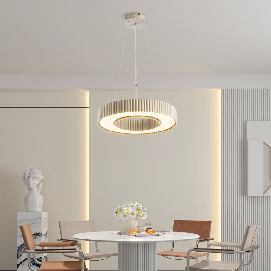 Brilagi - LED dimmējama karājamā lampa uz kabeļa LUMIX LED/48W/230V 3000-6000K bēša Ø 50 cm + tālvadība