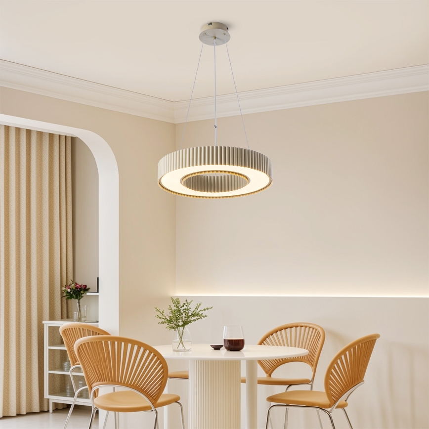 Brilagi - LED dimmējama karājamā lampa uz kabeļa LUMIX LED/48W/230V 3000-6000K bēša Ø 50 cm + tālvadība