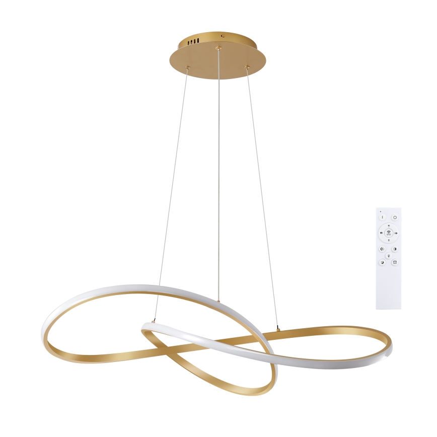 BRILAGI - regulējama LED lustra uz troses INFINITY LED/80W/230V 3000-6000K 80x80 cm zelta + tālvadība