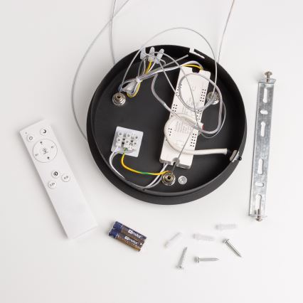 Brilagi - LED lustra ar regulējamu spilgtumu uz troses FALCON LED/80W/230V 3000-6500K Ø 60 cm melna + ar tālvadību