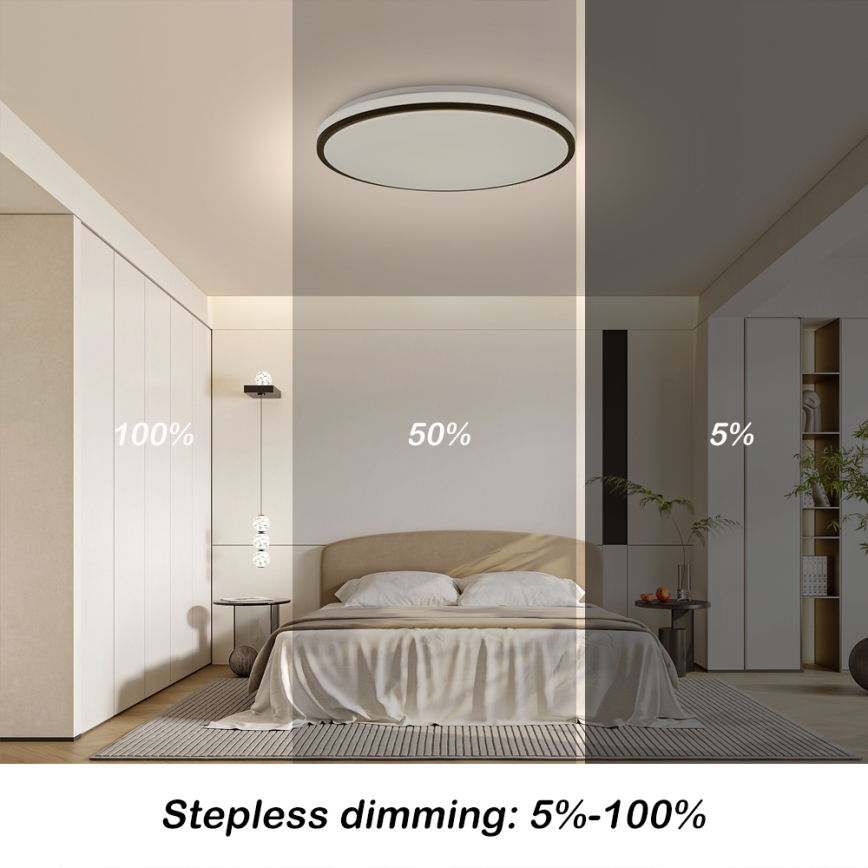 Brilagi - Dimbējams LED griestu gaismeklis SMART LED/36W/230V Ø 48 cm 3000-6000K Wi-Fi Tuya Beacon + tālvadības pults