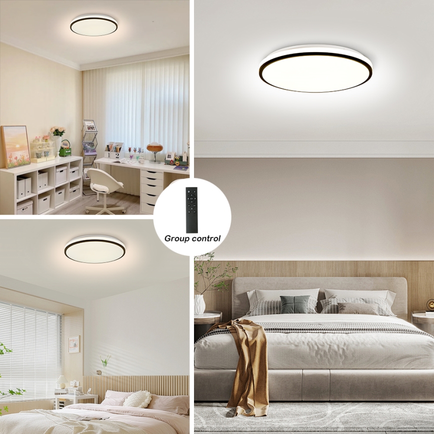 Brilagi - Dimbējams LED griestu gaismeklis SMART LED/36W/230V Ø 48 cm 3000-6000K Wi-Fi Tuya Beacon + tālvadības pults