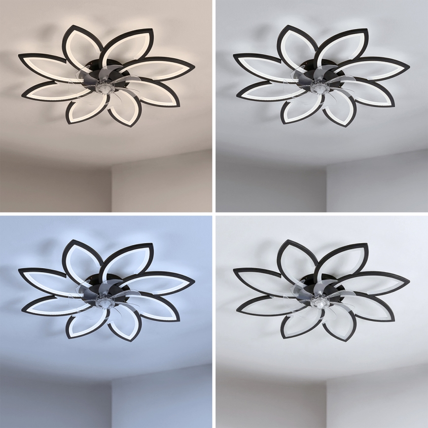 Brilagi - LED stropa ventilators ar regulējamu apgaismojumu, LED/43W/230V 3000-6500K Ø 90 cm melns + tālvadības pults