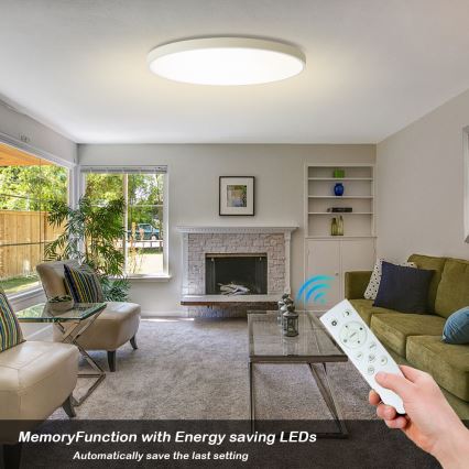 Brilagi - Dimmējama LED griestu lampa POOL SMART LED/128W/230V 3000-6000K Ø 100 cm Wi-Fi Tuya balta + tālvadības pults