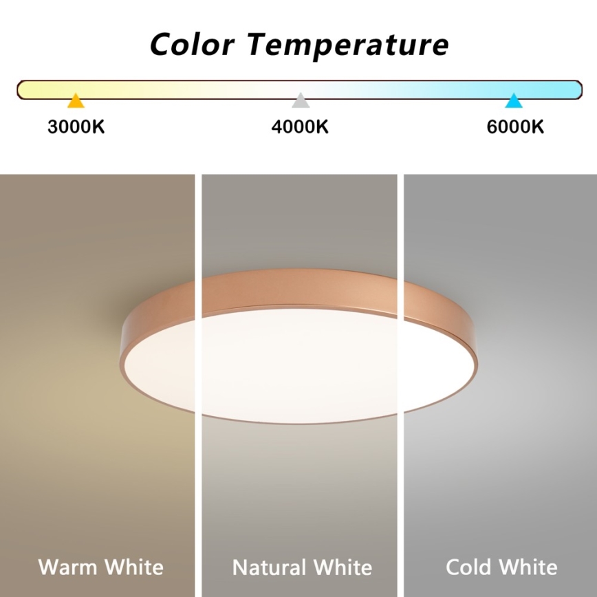BRILAGI - LED regulējama griestu lampa POOL LED/60W/230V 3000-6000K Ø 60 cm bronzas krāsā + tālvadības pults