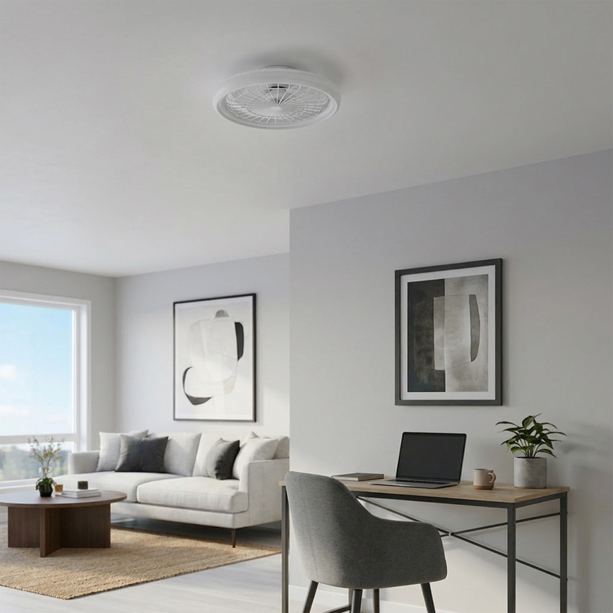 Brilagi - LED griestu ventilators ar regulējamu gaismas spilgtumu LED/40W/230V 3000-6500K Ø 48 cm balts + tālvadības pults