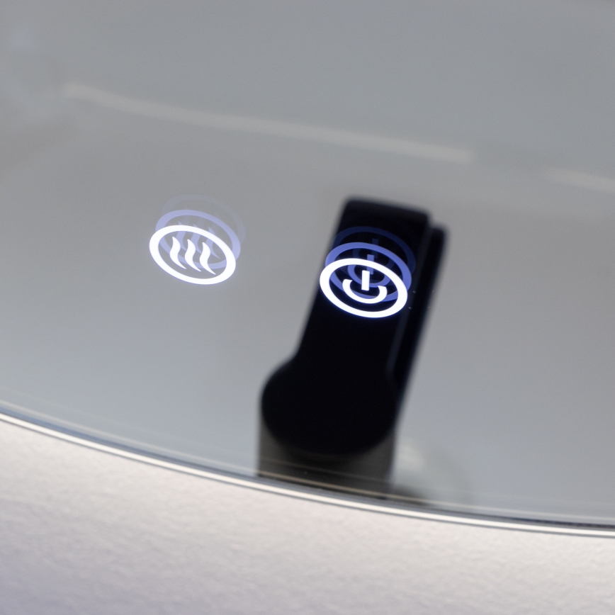 Brilagi - LED spogulis vannas istabai ar regulējamu spilgtumu, apsildi un aizmugures apgaismojumu DEMI ECO LED/12W/230V pr. 60 cm 3000/4000/6500K IP44 CRI 90