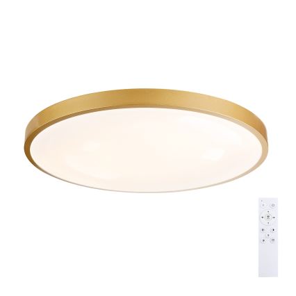 Brilagi - LED dimmējams griestu gaismeklis GLASS POOL DOUBLE LED/80W/230V 3000-6000K 60 cm zelta krāsā + tālvadības pults