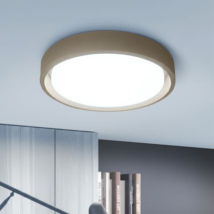 Brilagi - dimējams LED griestu gaismeklis MATTEO LED/48W/230V 3000-6500K Ø 41 cm taupe + ar tālvadības pulti