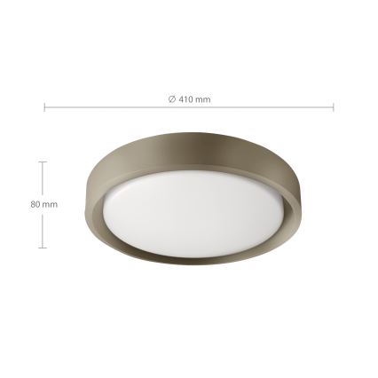 Brilagi - dimējams LED griestu gaismeklis MATTEO LED/48W/230V 3000-6500K Ø 41 cm taupe + ar tālvadības pulti