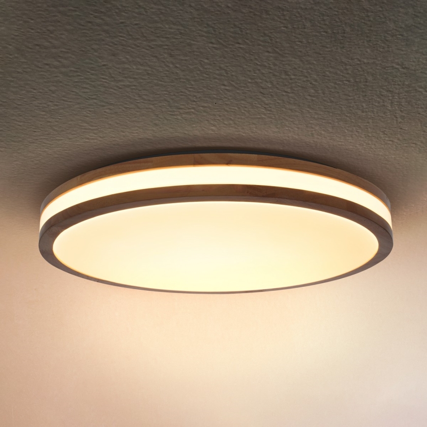 Brilagi - LED dimmējama griestu lampa MOLINA LED/60W/230V 3000-6500K ozola, diam. 58 cm + tālvadības pults