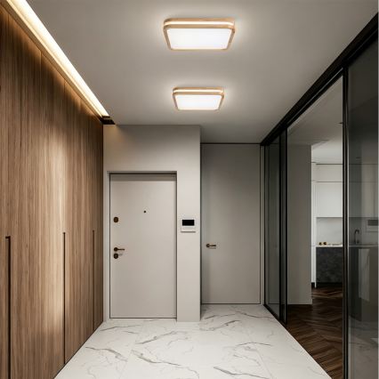 BRILAGI - LED aptumšojams griestu gaismeklis MOLINA SQUARE LED/48W/230V 3000-6000K ozols 40x40 cm + ar tālvadības pulti
