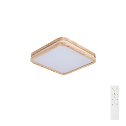 BRILAGI - LED aptumšojams griestu gaismeklis MOLINA SQUARE LED/48W/230V 3000-6000K ozols 40x40 cm + ar tālvadības pulti