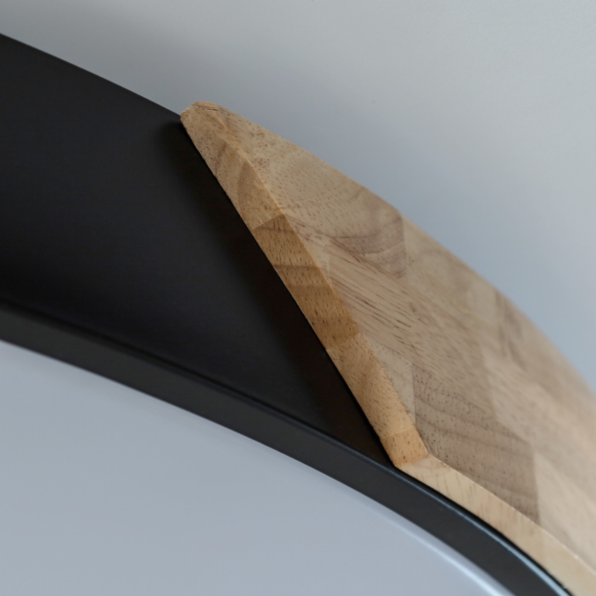 Brilagi - LED regulējams griestu gaismeklis PILANA LED/72W/230V 3000-6500K ozols/melns Ø 80 cm + tālvadības pults